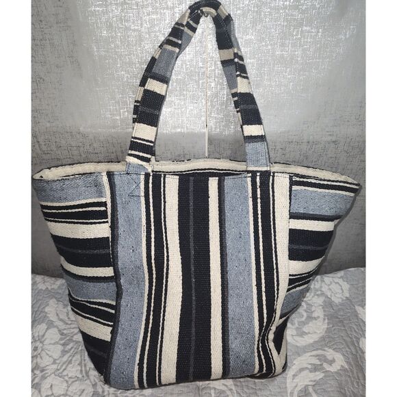 Lucky Brand Handbags - Lucky Brand Striped Canvas Tote Bag